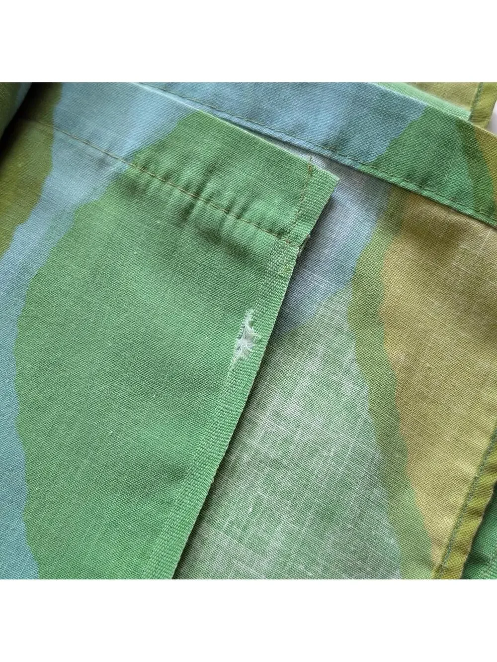 Vintage Cannon Seven Seas Full Flat Sheet - Wave Pattern